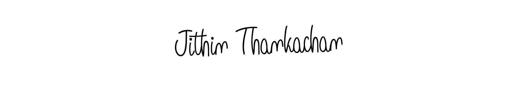 Use a signature maker to create a handwritten signature online. With this signature software, you can design (Angelique-Rose-font-FFP) your own signature for name Jithin Thankachan. Jithin Thankachan signature style 5 images and pictures png