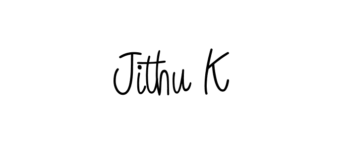 if you are searching for the best signature style for your name Jithu K. so please give up your signature search. here we have designed multiple signature styles  using Angelique-Rose-font-FFP. Jithu K signature style 5 images and pictures png