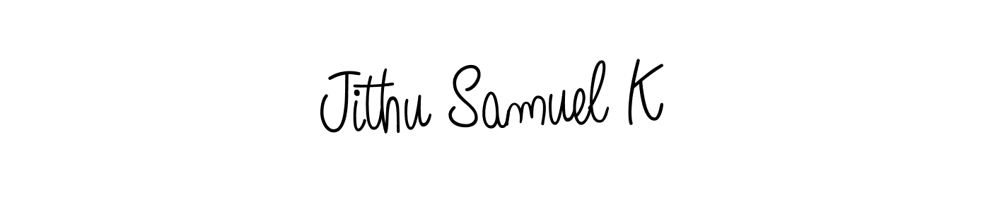 Design your own signature with our free online signature maker. With this signature software, you can create a handwritten (Angelique-Rose-font-FFP) signature for name Jithu Samuel K. Jithu Samuel K signature style 5 images and pictures png