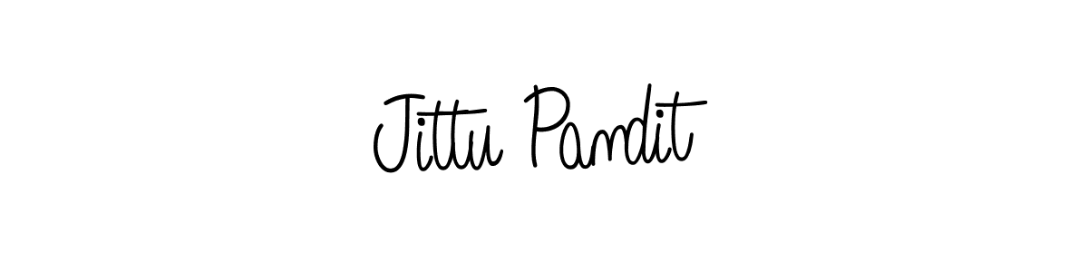 How to Draw Jittu Pandit signature style? Angelique-Rose-font-FFP is a latest design signature styles for name Jittu Pandit. Jittu Pandit signature style 5 images and pictures png