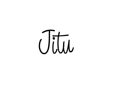 Design your own signature with our free online signature maker. With this signature software, you can create a handwritten (Angelique-Rose-font-FFP) signature for name Jitu. Jitu signature style 5 images and pictures png