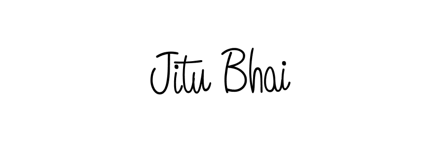 You should practise on your own different ways (Angelique-Rose-font-FFP) to write your name (Jitu Bhai) in signature. don't let someone else do it for you. Jitu Bhai signature style 5 images and pictures png