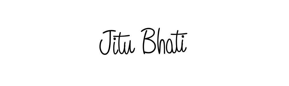 You should practise on your own different ways (Angelique-Rose-font-FFP) to write your name (Jitu Bhati) in signature. don't let someone else do it for you. Jitu Bhati signature style 5 images and pictures png