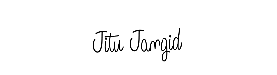 Jitu Jangid stylish signature style. Best Handwritten Sign (Angelique-Rose-font-FFP) for my name. Handwritten Signature Collection Ideas for my name Jitu Jangid. Jitu Jangid signature style 5 images and pictures png