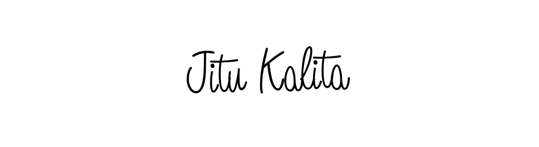 The best way (Angelique-Rose-font-FFP) to make a short signature is to pick only two or three words in your name. The name Jitu Kalita include a total of six letters. For converting this name. Jitu Kalita signature style 5 images and pictures png