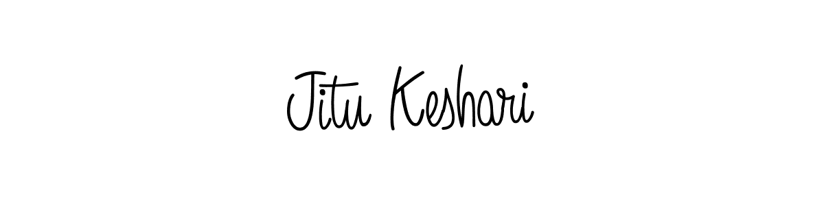Design your own signature with our free online signature maker. With this signature software, you can create a handwritten (Angelique-Rose-font-FFP) signature for name Jitu Keshari. Jitu Keshari signature style 5 images and pictures png