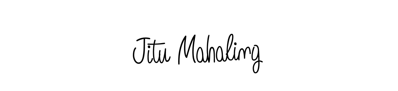 Design your own signature with our free online signature maker. With this signature software, you can create a handwritten (Angelique-Rose-font-FFP) signature for name Jitu Mahaling. Jitu Mahaling signature style 5 images and pictures png