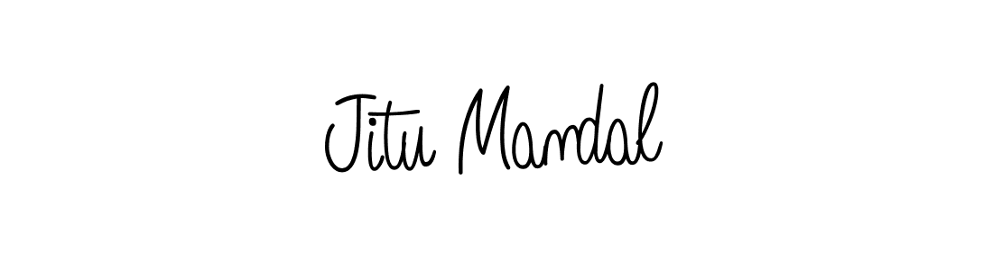 The best way (Angelique-Rose-font-FFP) to make a short signature is to pick only two or three words in your name. The name Jitu Mandal include a total of six letters. For converting this name. Jitu Mandal signature style 5 images and pictures png