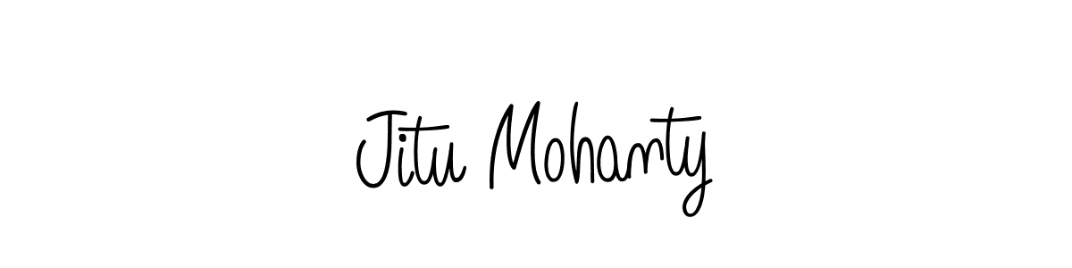 Make a beautiful signature design for name Jitu Mohanty. With this signature (Angelique-Rose-font-FFP) style, you can create a handwritten signature for free. Jitu Mohanty signature style 5 images and pictures png