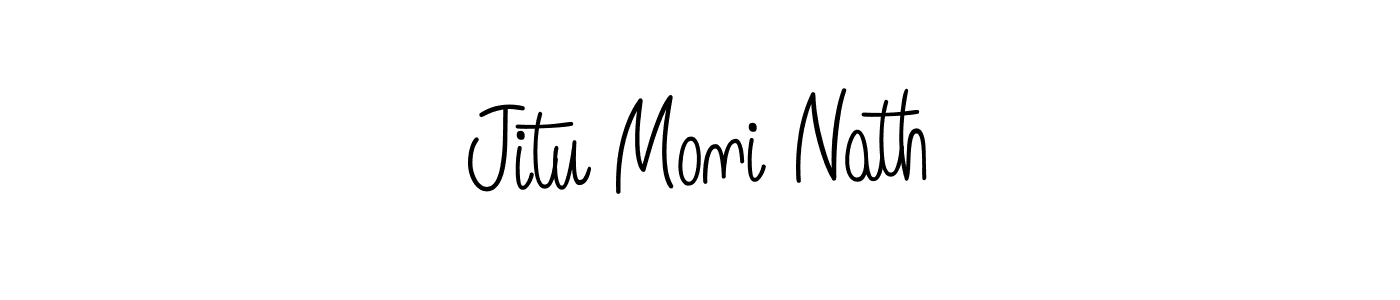 Create a beautiful signature design for name Jitu Moni Nath. With this signature (Angelique-Rose-font-FFP) fonts, you can make a handwritten signature for free. Jitu Moni Nath signature style 5 images and pictures png