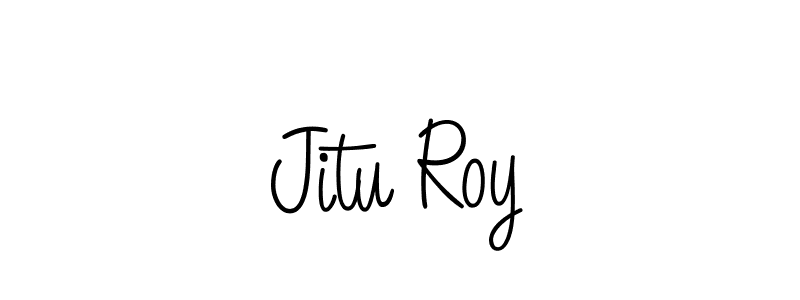 Make a beautiful signature design for name Jitu Roy. With this signature (Angelique-Rose-font-FFP) style, you can create a handwritten signature for free. Jitu Roy signature style 5 images and pictures png