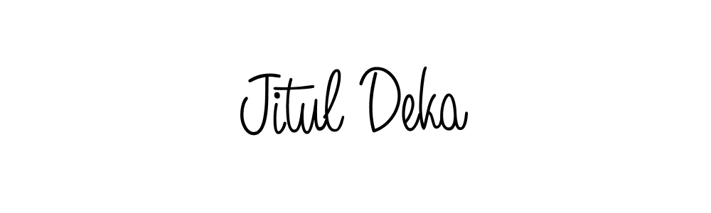 Make a beautiful signature design for name Jitul Deka. With this signature (Angelique-Rose-font-FFP) style, you can create a handwritten signature for free. Jitul Deka signature style 5 images and pictures png