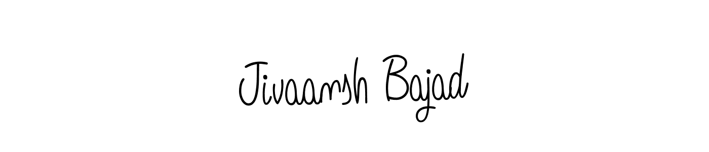 Use a signature maker to create a handwritten signature online. With this signature software, you can design (Angelique-Rose-font-FFP) your own signature for name Jivaansh Bajad. Jivaansh Bajad signature style 5 images and pictures png
