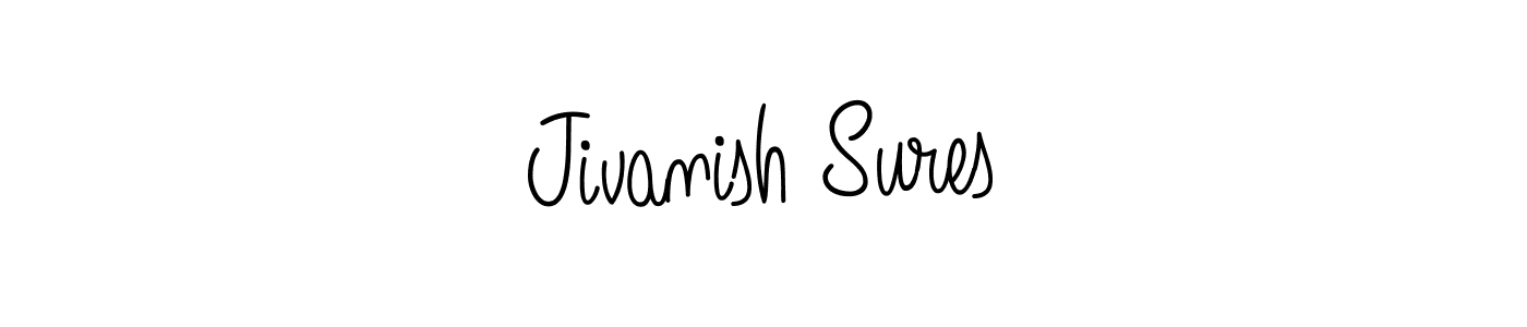 How to Draw Jivanish Sures signature style? Angelique-Rose-font-FFP is a latest design signature styles for name Jivanish Sures. Jivanish Sures signature style 5 images and pictures png