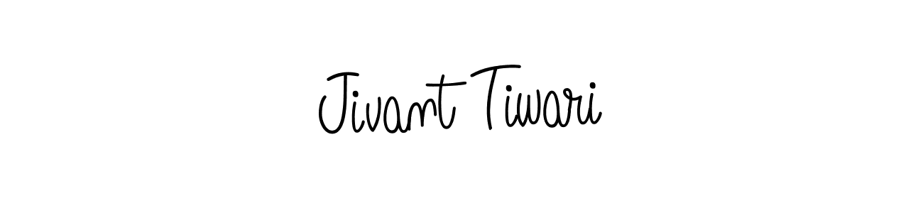 Make a beautiful signature design for name Jivant Tiwari. With this signature (Angelique-Rose-font-FFP) style, you can create a handwritten signature for free. Jivant Tiwari signature style 5 images and pictures png
