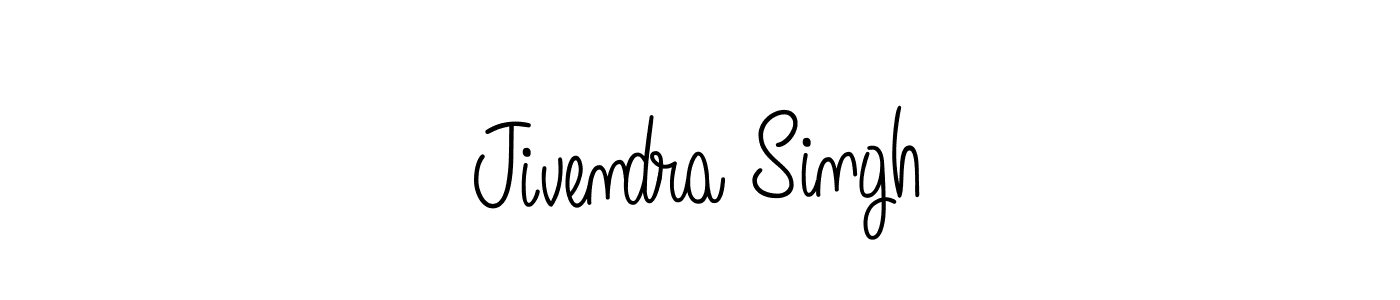 You should practise on your own different ways (Angelique-Rose-font-FFP) to write your name (Jivendra Singh) in signature. don't let someone else do it for you. Jivendra Singh signature style 5 images and pictures png