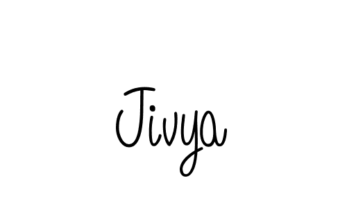 Use a signature maker to create a handwritten signature online. With this signature software, you can design (Angelique-Rose-font-FFP) your own signature for name Jivya. Jivya signature style 5 images and pictures png