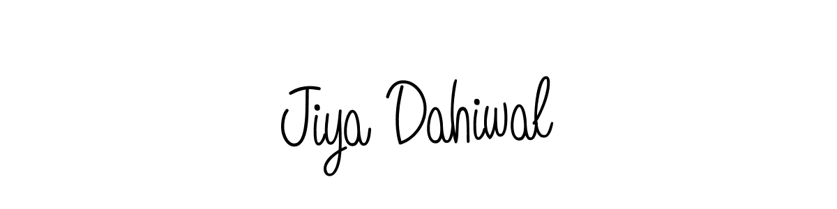 Use a signature maker to create a handwritten signature online. With this signature software, you can design (Angelique-Rose-font-FFP) your own signature for name Jiya Dahiwal. Jiya Dahiwal signature style 5 images and pictures png