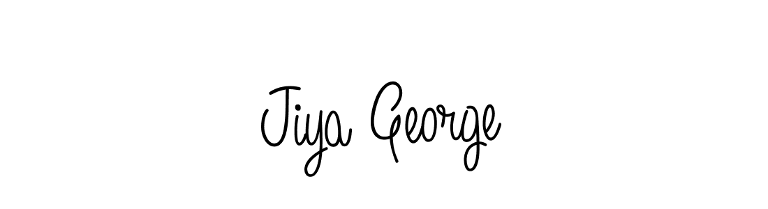 Make a beautiful signature design for name Jiya George. With this signature (Angelique-Rose-font-FFP) style, you can create a handwritten signature for free. Jiya George signature style 5 images and pictures png