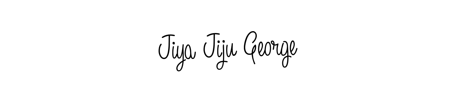 Use a signature maker to create a handwritten signature online. With this signature software, you can design (Angelique-Rose-font-FFP) your own signature for name Jiya Jiju George. Jiya Jiju George signature style 5 images and pictures png