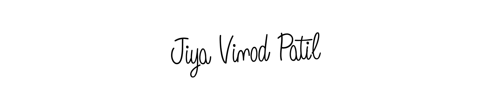 Also we have Jiya Vinod Patil name is the best signature style. Create professional handwritten signature collection using Angelique-Rose-font-FFP autograph style. Jiya Vinod Patil signature style 5 images and pictures png