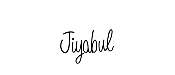 How to Draw Jiyabul signature style? Angelique-Rose-font-FFP is a latest design signature styles for name Jiyabul. Jiyabul signature style 5 images and pictures png