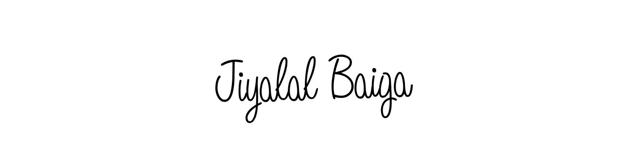 You should practise on your own different ways (Angelique-Rose-font-FFP) to write your name (Jiyalal Baiga) in signature. don't let someone else do it for you. Jiyalal Baiga signature style 5 images and pictures png