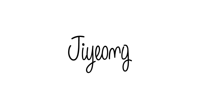 Jiyeong stylish signature style. Best Handwritten Sign (Angelique-Rose-font-FFP) for my name. Handwritten Signature Collection Ideas for my name Jiyeong. Jiyeong signature style 5 images and pictures png