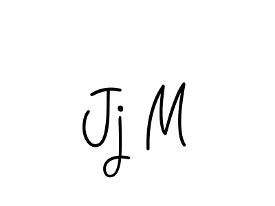 Jj M stylish signature style. Best Handwritten Sign (Angelique-Rose-font-FFP) for my name. Handwritten Signature Collection Ideas for my name Jj M. Jj M signature style 5 images and pictures png