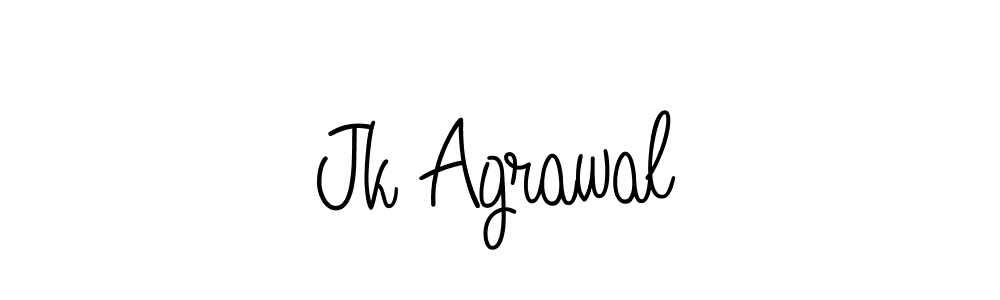 You should practise on your own different ways (Angelique-Rose-font-FFP) to write your name (Jk Agrawal) in signature. don't let someone else do it for you. Jk Agrawal signature style 5 images and pictures png