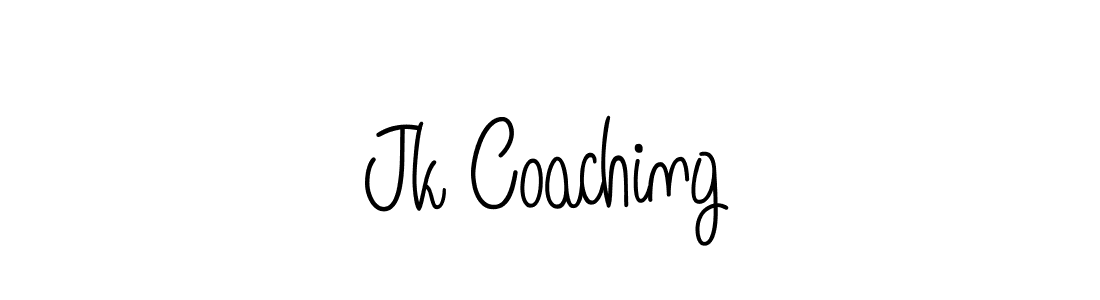 Jk Coaching stylish signature style. Best Handwritten Sign (Angelique-Rose-font-FFP) for my name. Handwritten Signature Collection Ideas for my name Jk Coaching. Jk Coaching signature style 5 images and pictures png