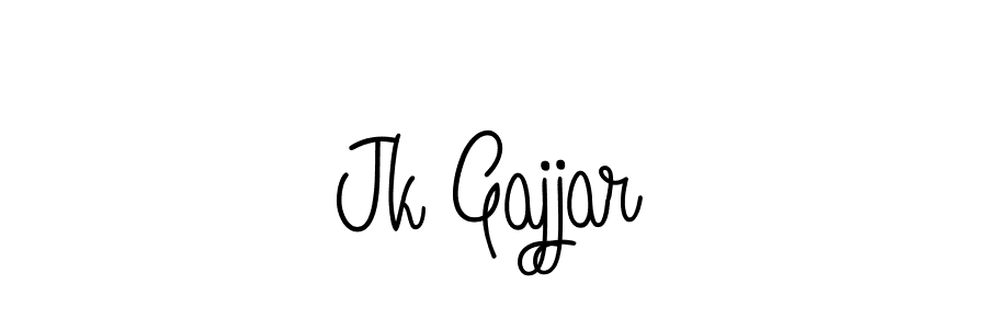 Jk Gajjar stylish signature style. Best Handwritten Sign (Angelique-Rose-font-FFP) for my name. Handwritten Signature Collection Ideas for my name Jk Gajjar. Jk Gajjar signature style 5 images and pictures png
