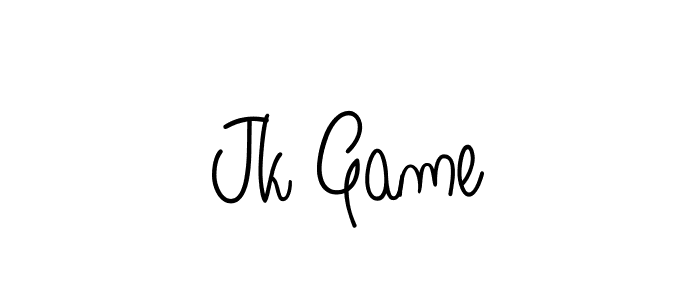 Create a beautiful signature design for name Jk Game. With this signature (Angelique-Rose-font-FFP) fonts, you can make a handwritten signature for free. Jk Game signature style 5 images and pictures png