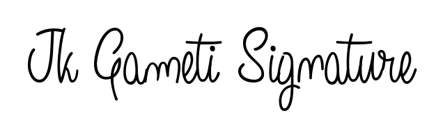 Upgrade your professional image with Jk Gameti Signature signature created with Angelique-Rose-font-FFP font. Fast, free, and watermark-free download. Jk Gameti Signature signature style 5 images and pictures png