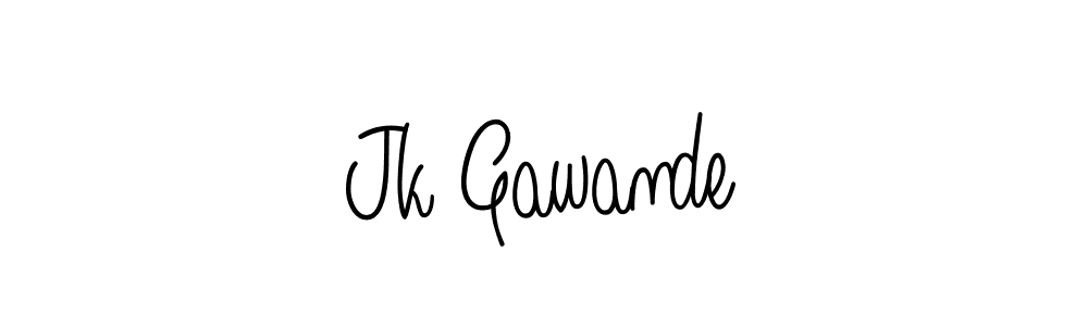 You should practise on your own different ways (Angelique-Rose-font-FFP) to write your name (Jk Gawande) in signature. don't let someone else do it for you. Jk Gawande signature style 5 images and pictures png