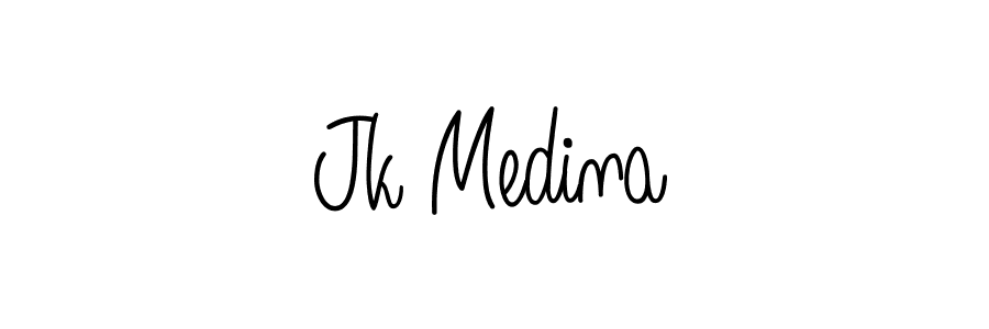 Design your own signature with our free online signature maker. With this signature software, you can create a handwritten (Angelique-Rose-font-FFP) signature for name Jk Medina. Jk Medina signature style 5 images and pictures png