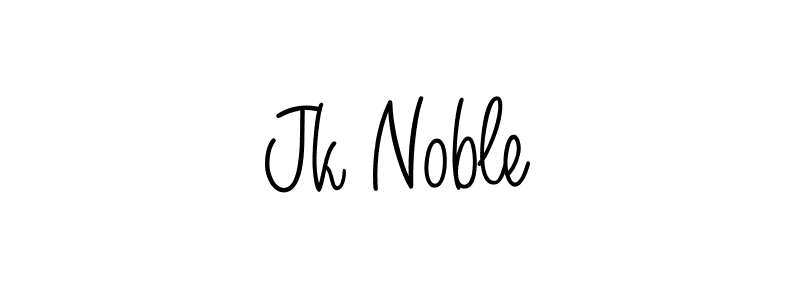 How to make Jk Noble name signature. Use Angelique-Rose-font-FFP style for creating short signs online. This is the latest handwritten sign. Jk Noble signature style 5 images and pictures png