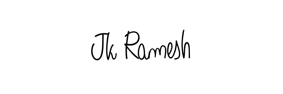 Design your own signature with our free online signature maker. With this signature software, you can create a handwritten (Angelique-Rose-font-FFP) signature for name Jk Ramesh. Jk Ramesh signature style 5 images and pictures png