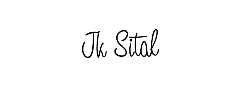 You should practise on your own different ways (Angelique-Rose-font-FFP) to write your name (Jk Sital) in signature. don't let someone else do it for you. Jk Sital signature style 5 images and pictures png