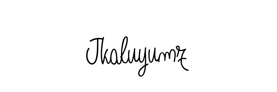 Use a signature maker to create a handwritten signature online. With this signature software, you can design (Angelique-Rose-font-FFP) your own signature for name Jkaluyumz. Jkaluyumz signature style 5 images and pictures png