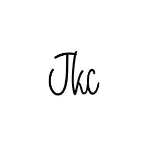 Use a signature maker to create a handwritten signature online. With this signature software, you can design (Angelique-Rose-font-FFP) your own signature for name Jkc. Jkc signature style 5 images and pictures png