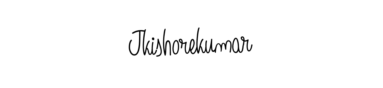 The best way (Angelique-Rose-font-FFP) to make a short signature is to pick only two or three words in your name. The name Jkishorekumar include a total of six letters. For converting this name. Jkishorekumar signature style 5 images and pictures png