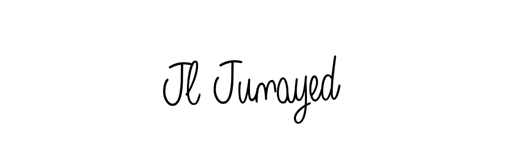 You should practise on your own different ways (Angelique-Rose-font-FFP) to write your name (Jl Junayed) in signature. don't let someone else do it for you. Jl Junayed signature style 5 images and pictures png