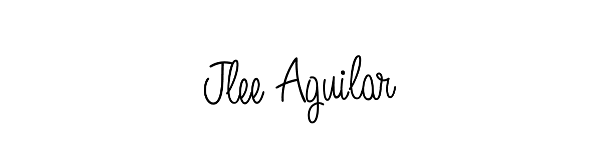 You should practise on your own different ways (Angelique-Rose-font-FFP) to write your name (Jlee Aguilar) in signature. don't let someone else do it for you. Jlee Aguilar signature style 5 images and pictures png