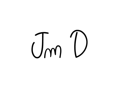 How to make Jm D name signature. Use Angelique-Rose-font-FFP style for creating short signs online. This is the latest handwritten sign. Jm D signature style 5 images and pictures png