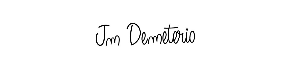 Jm Demeterio stylish signature style. Best Handwritten Sign (Angelique-Rose-font-FFP) for my name. Handwritten Signature Collection Ideas for my name Jm Demeterio. Jm Demeterio signature style 5 images and pictures png