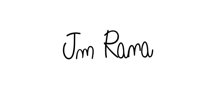 Make a beautiful signature design for name Jm Rana. With this signature (Angelique-Rose-font-FFP) style, you can create a handwritten signature for free. Jm Rana signature style 5 images and pictures png