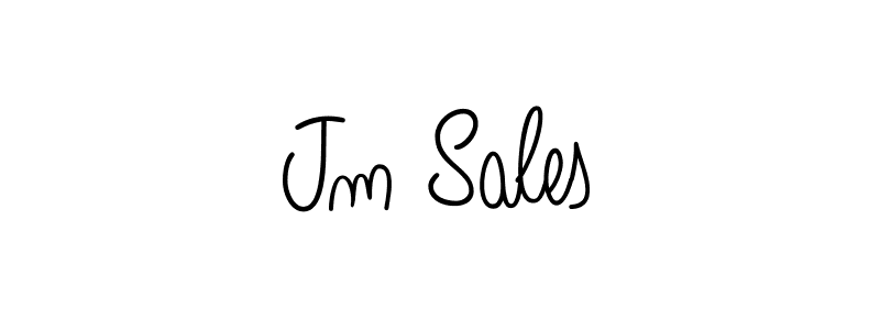 Use a signature maker to create a handwritten signature online. With this signature software, you can design (Angelique-Rose-font-FFP) your own signature for name Jm Sales. Jm Sales signature style 5 images and pictures png