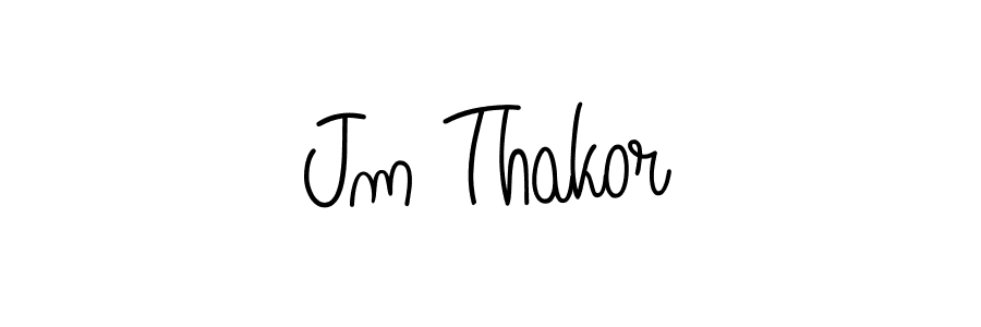 Make a beautiful signature design for name Jm Thakor. With this signature (Angelique-Rose-font-FFP) style, you can create a handwritten signature for free. Jm Thakor signature style 5 images and pictures png