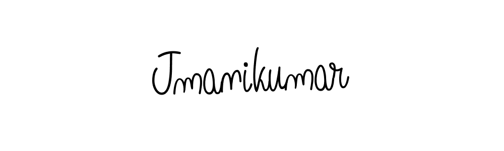 Use a signature maker to create a handwritten signature online. With this signature software, you can design (Angelique-Rose-font-FFP) your own signature for name Jmanikumar. Jmanikumar signature style 5 images and pictures png